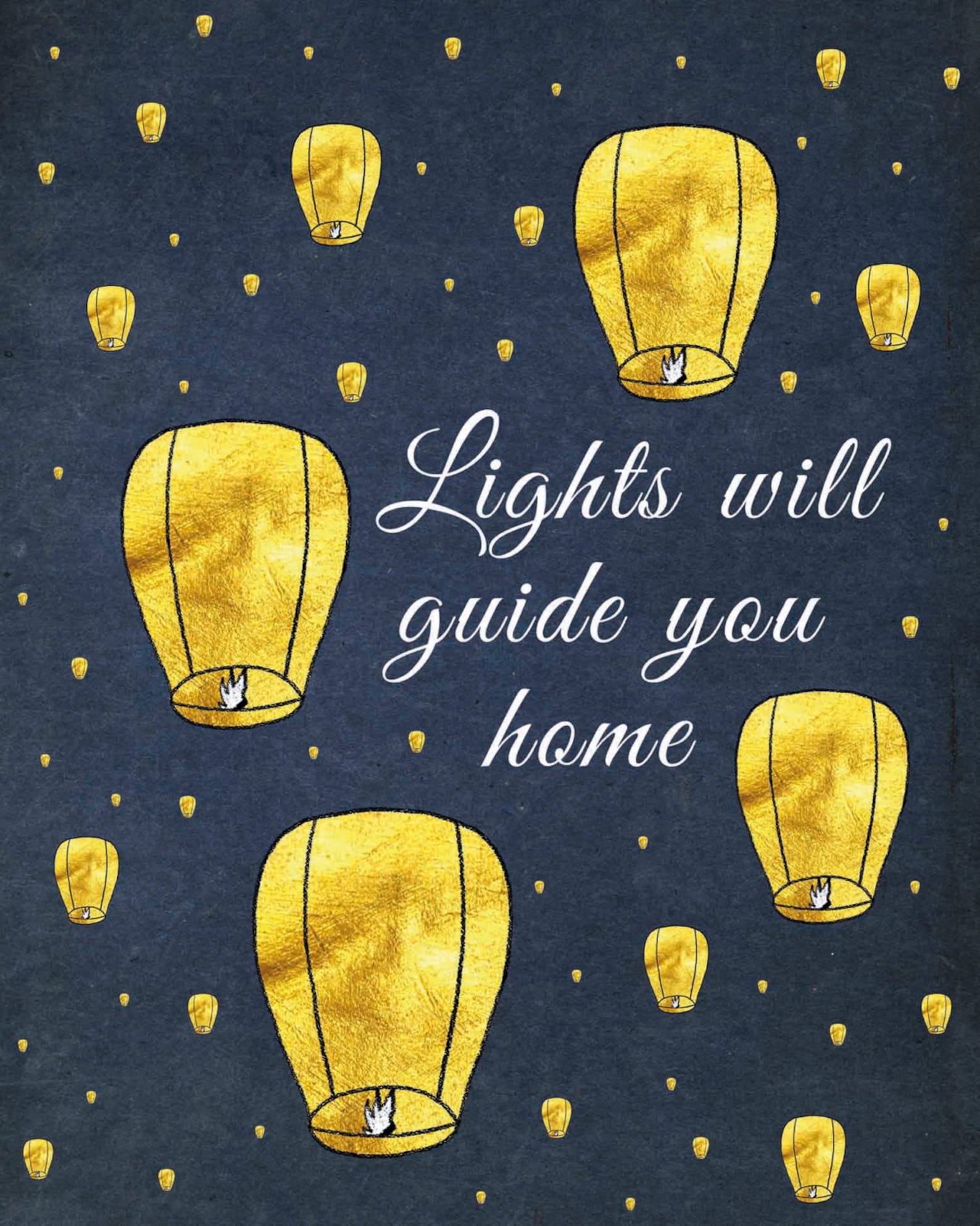 Coldplay Song Lyrics Lights Will Guide You Home Paper Etsy