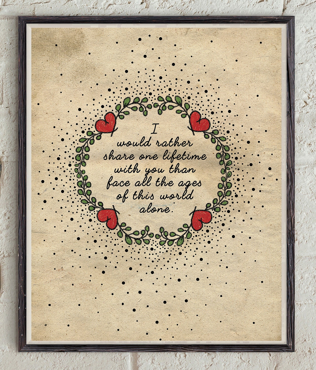 Tolkien Quote Lord Of The Rings Love Quote Art Aragorn Etsy