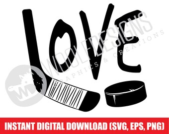Hockey Love Svg Etsy