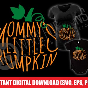 Arquivo digital de Halloween da pequena abóbora da mamãe Download SVG Maternity Baby