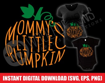 Mami pequeña calabaza Halloween Archivo digital Descargar SVG Maternidad Bebé