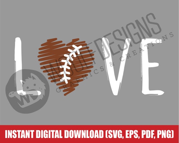 Football Love Sketch Script Digital File Download Svg Eps Png Etsy