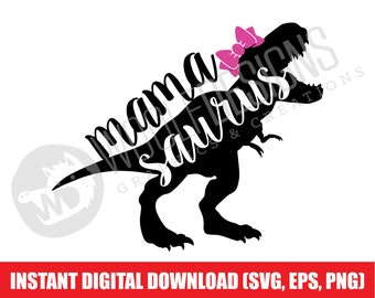 Mama Saurus Mamasaurus Rex Dinosaurio Mamá Archivo Digital Descargar SVG PNG EPS