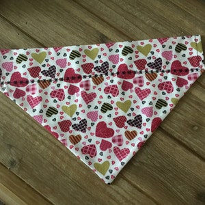 Tossed Pattern Hearts Valentine Scarf