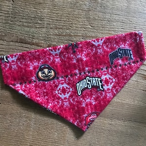 Ohio State Red Tye Dye Dog Scarf