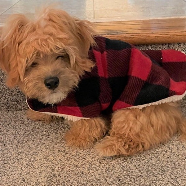 Buffalo Plaid Fleece & Sherpa Coat