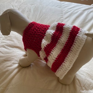 Red and white dog dress