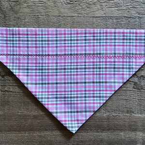 Pink Plaid Dog Scarf