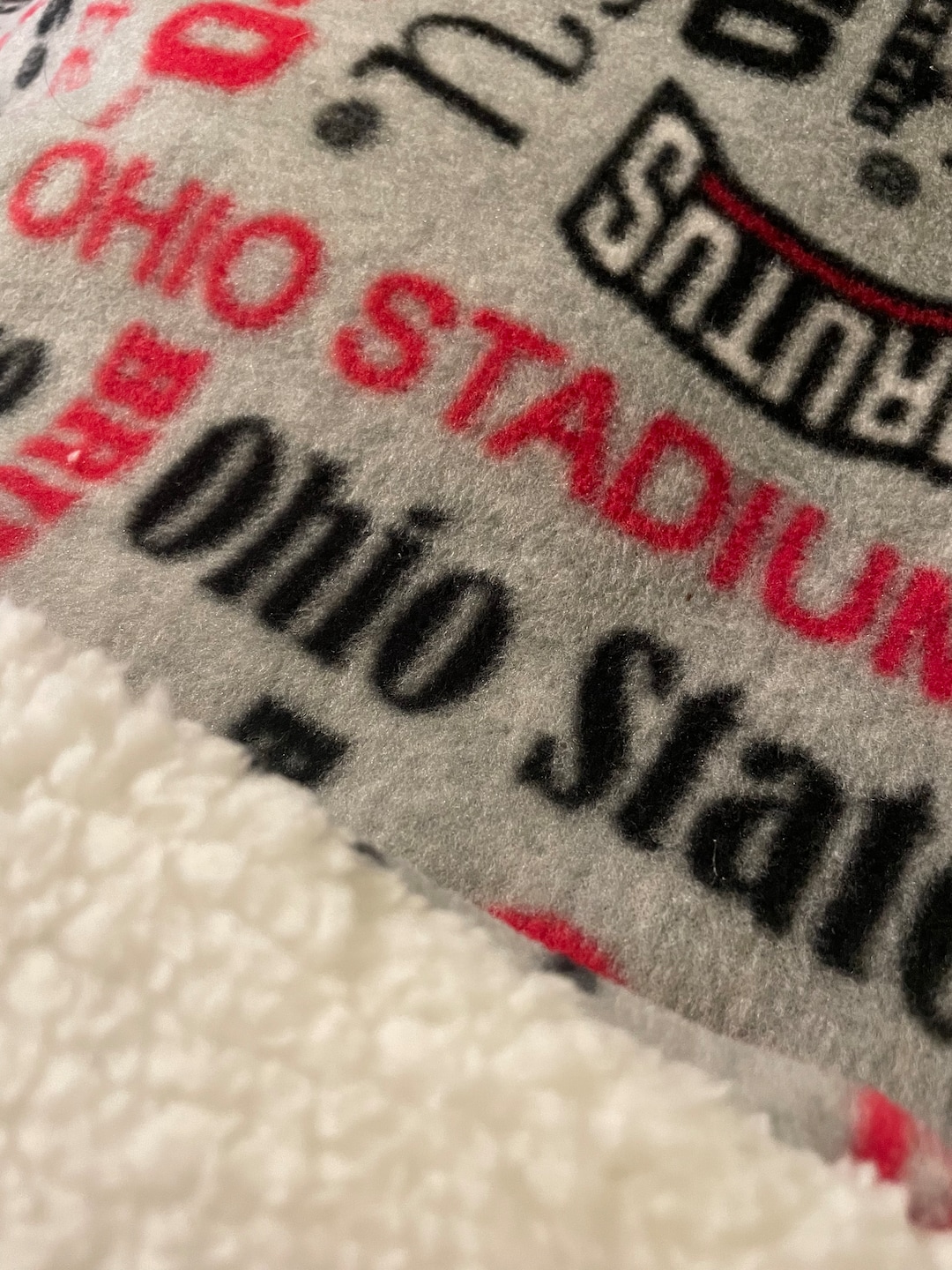 Soft and Cozy Sherpa Lined Ohio State Blanket Etsy
