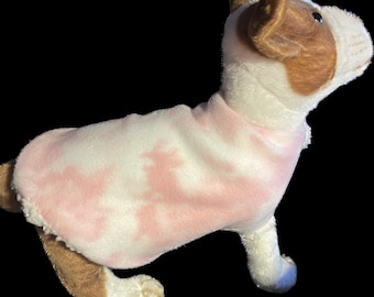 Pink swirls  fleece dog coat