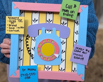 Retro Rotary Acrylic Art: 3D acrylic, hand painted, dopamine decor