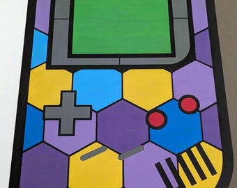 Gameboy Mosaic Wall Art: Retro Gamer Decor