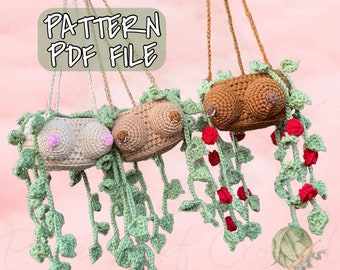 Patron au crochet, plante d'intérieur fou, plantes fous, PDF