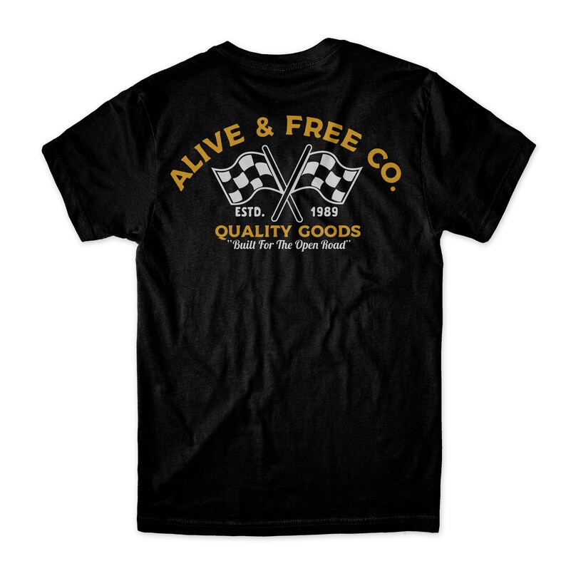 Race Day Tee Built For The Open Road Alive /& Free Co.