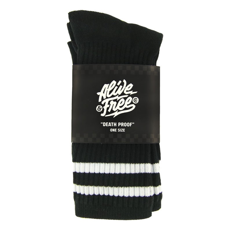Death Proof Crew Socks Alive /& Free Co Motorcycle Clothing