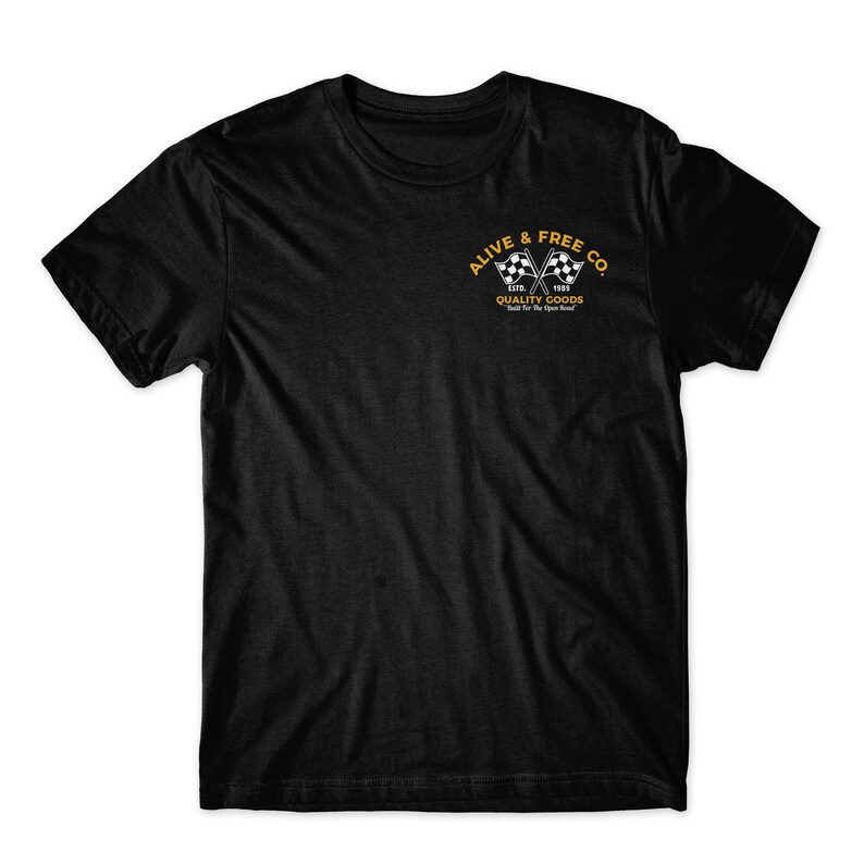 Race Day Tee Built For The Open Road Alive /& Free Co.
