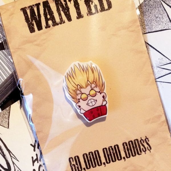 Headphone ver. Vash handmade pin