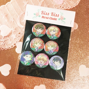 KISS KISS Host Club! holographic button set