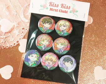 KISS KISS Host Club! holographic button set