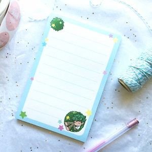 Marimo lindo anime chico forrado bloc de notas papelería carta