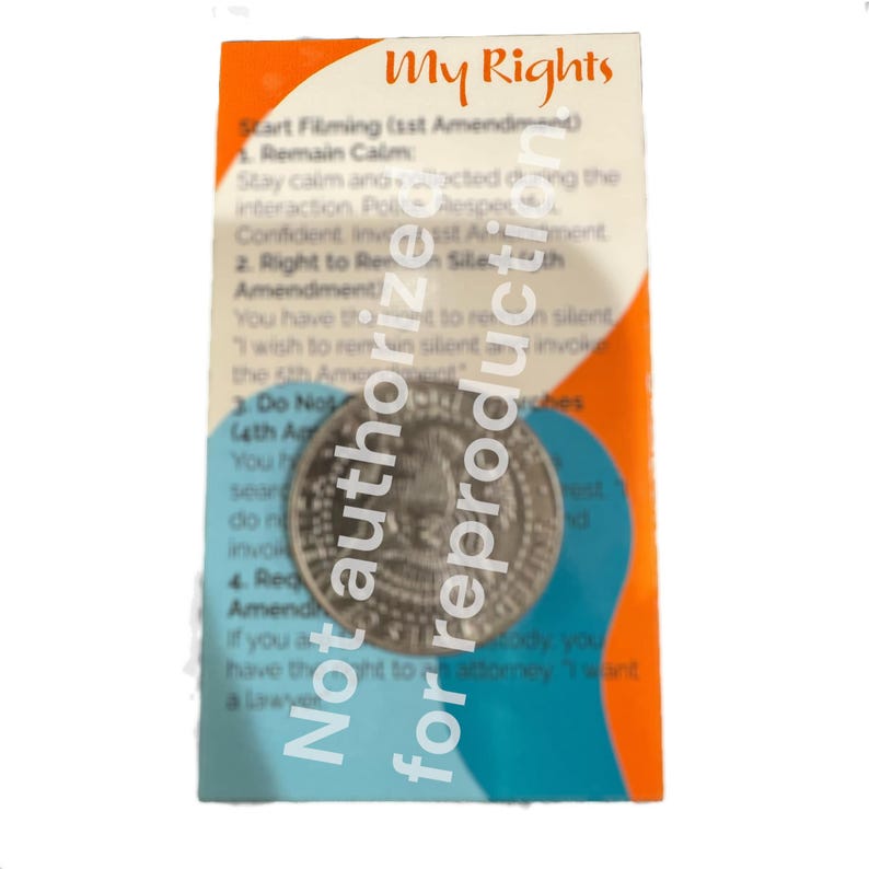 Legal Rights Cards Know Your Rights Wallet Card: Bill of Rights, Traffic Stop Guide ...
