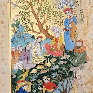 Repriduction of a persian miniature from Reza Abbasi