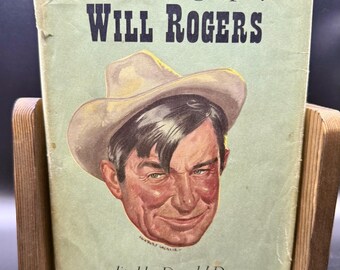 La autobiografía de Will Rogers (edición del club de lectura, década de 1940): memorias humorísticas con sobrecubierta original