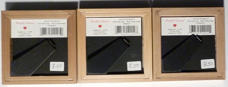 Patience Goodness and Gentleness 3 Set of Three - All Different Heartfelt Collection Inspiration Picture Frames