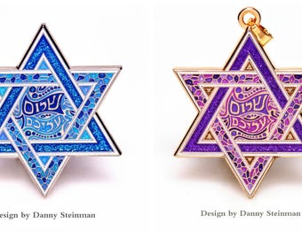 Star of David Pin + Pendant COMBO: Hannukah Pin + Crown Royal Pendant (OE) *No Purchase Limit