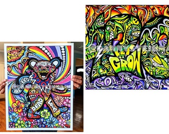 Sale Item 420/Bear Combo (2 Signed Prints)