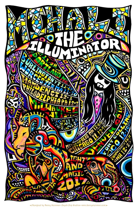 LIGHT & MAGIC 14 X 21.5 Mihali Psychedelic Art Tour Poster Print