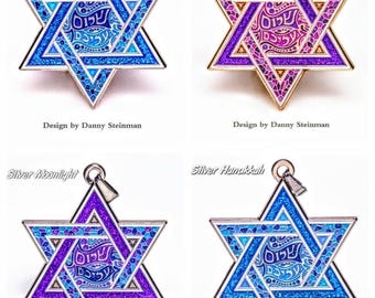 4-PACK Star of David Pin+PENDANT (1 Pin and 3 Pendants)