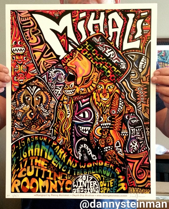 Twiddle Psychedelic Art Poster Print MIHALI Artist's Proofs 14 X