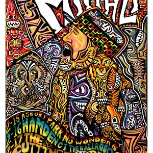 Twiddle Psychedelic Art Poster Print MIHALI Artist's Proofs 14 x 19