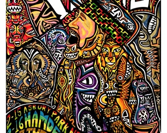 Twiddle Psychedelic Art Poster Print MIHALI Artist's Proofs 14 x 19