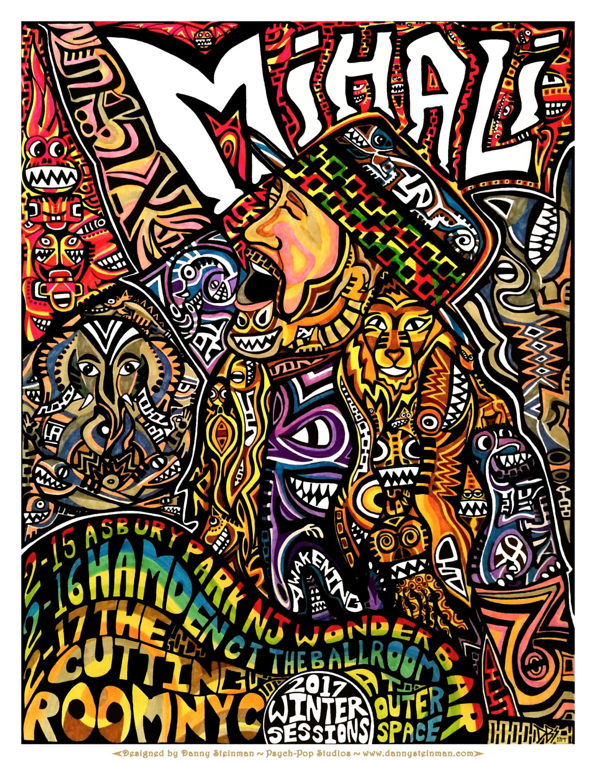 Twiddle Psychedelic Art Poster Print MIHALI Artist's Proofs 14 x 19