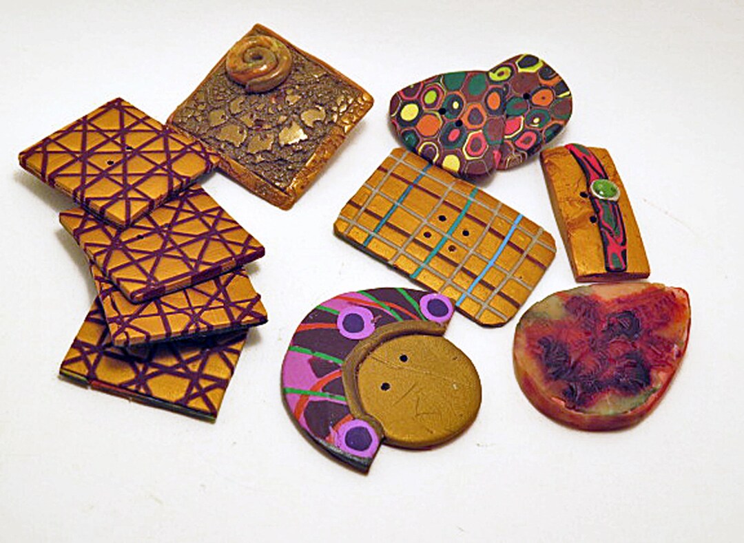 Wacky Buttons. Large Hand Made Buttons, Unique Decorative Button for ...
