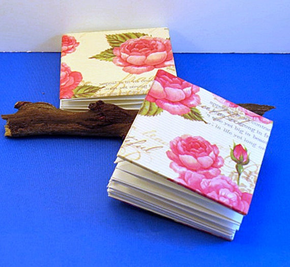 Book. Flower Book with Rose Covers. Folded Pages Book. Blank Etsy