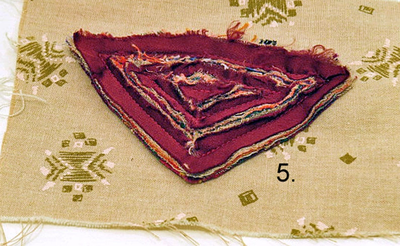 Plush Appliques for clothing and accessories Medium chenille applique designs triangles and diamonds Unique plush textile decorations