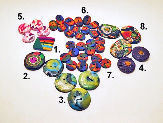 1 2 PRICE BUTTON SALE. Buttons. Round and Oval Buttons in Bright