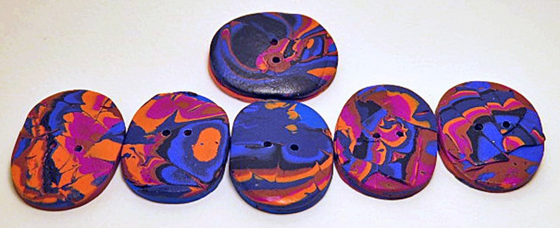Sold individually. Buttons  Oval Geothermal buttons Unique hand made decorative buttons for crafts and clothing