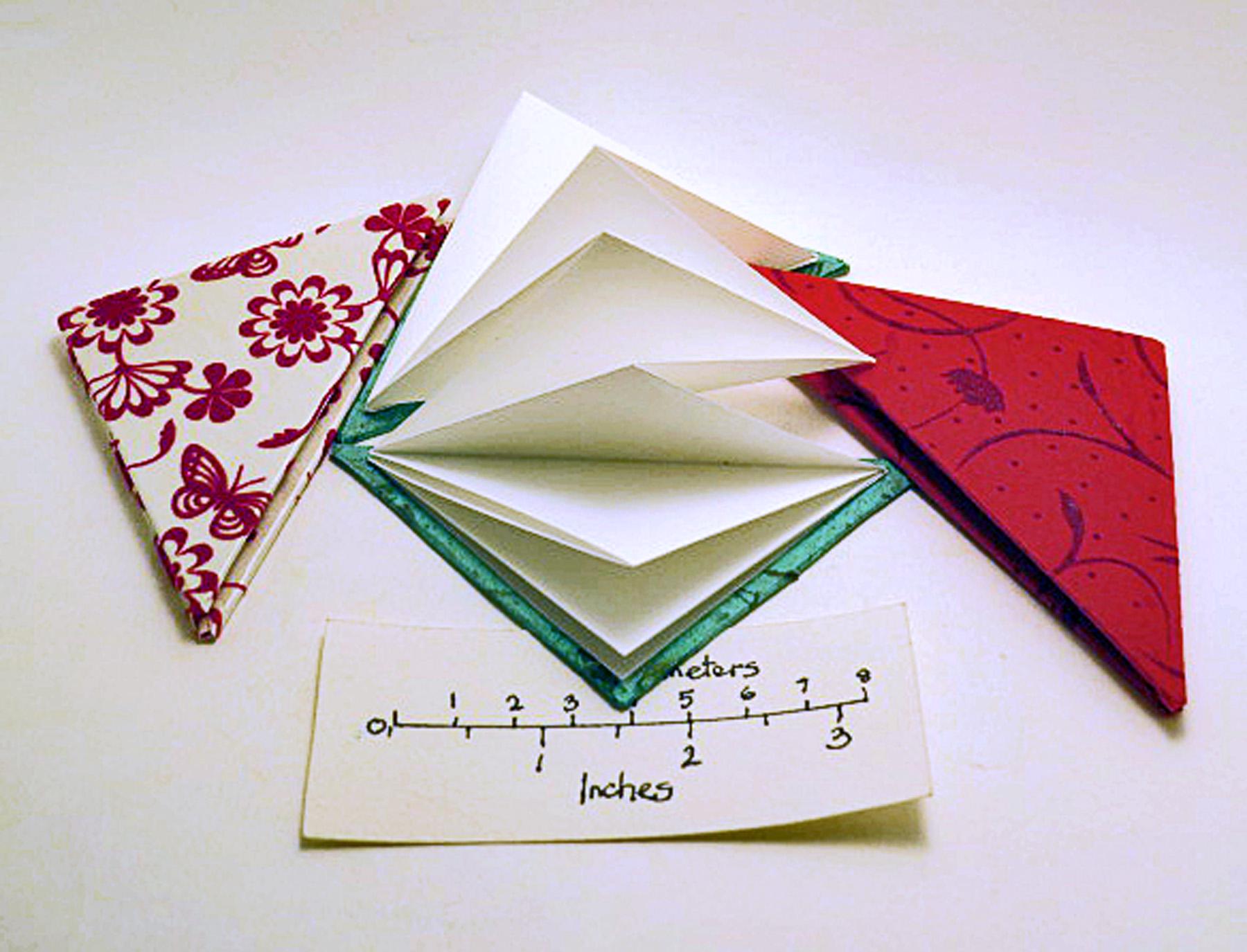 Triangular Journal Handmade Triangle Blank Journal: Decorative Paper Note Book - Etsy