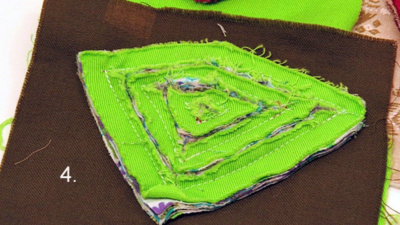 Plush Appliques for clothing and accessories Medium chenille applique designs triangles and diamonds Unique plush textile decorations