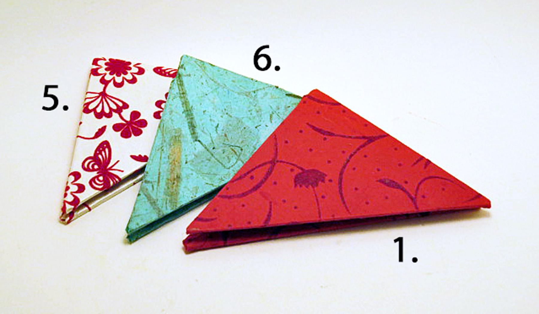 Triangular Journal Handmade Triangle Blank Journal: Decorative Paper Note Book - Etsy
