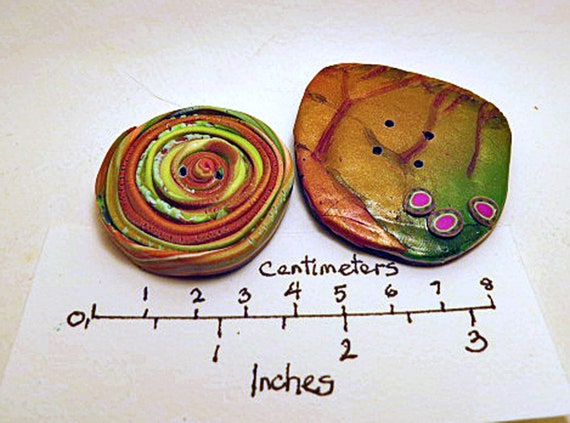 Buttons. Large Round and Multi-sided Buttons. Unique Hand Made