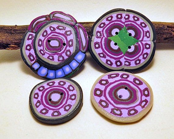 Buttons, Unique Large Hand Made Buttons, Fun, Decorative Buttons for Crafts  and Clothing. Sold Individually. 