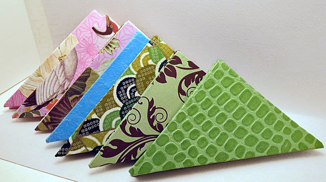 Blank Triangle Books. Blank Note Book. Unique Hand Made Blank Journal