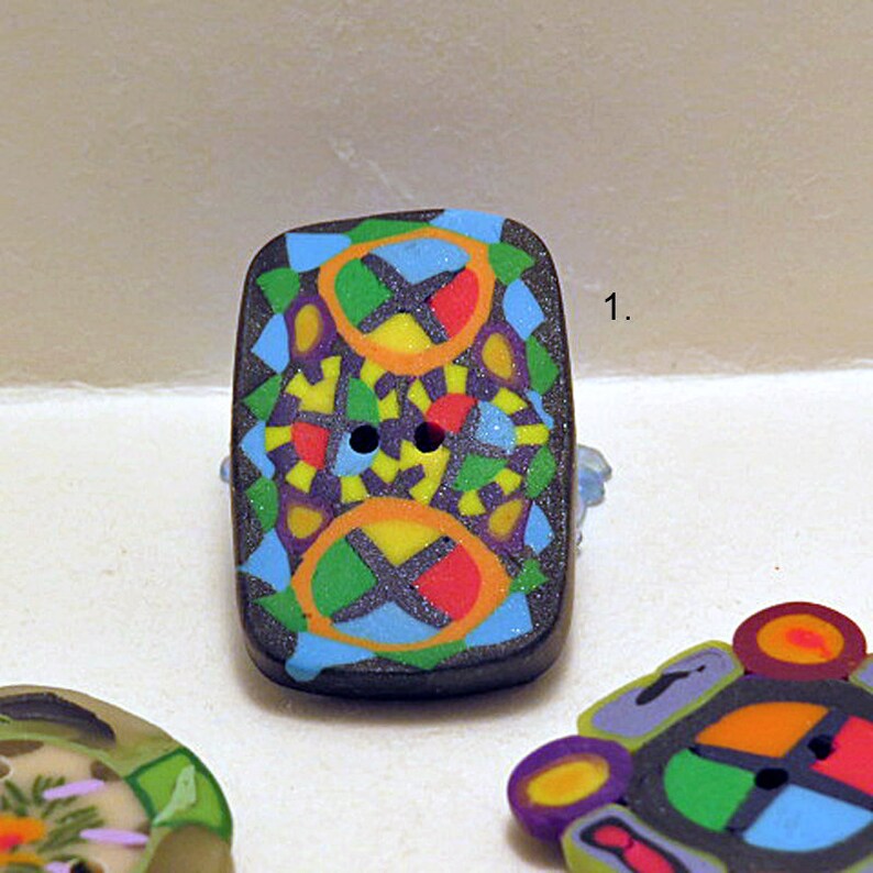 Buttons. Three unique buttons. Decorative buttons for crafts Etsy