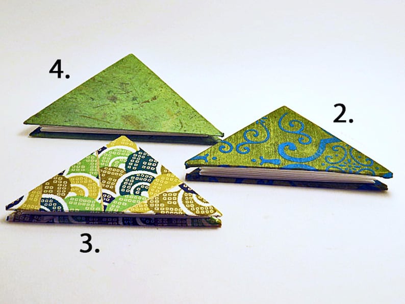 Triangular Journal Handmade Triangle Blank Journal: Decorative Paper Note Book - Etsy