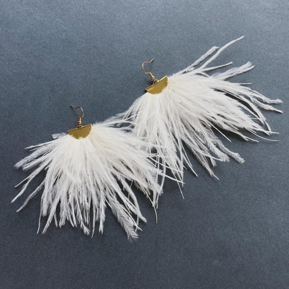 WILDE SEELE - BOHO Ohrringe Mit Langen Federn